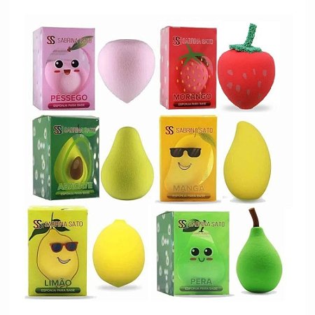 ESPONJAS FRUTAS PARA BASE MAKEUP PUFF