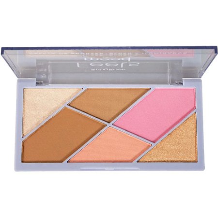 PALETA DE BRONZE, BLUSH E ILUMINADOR HB-7528 RUBY ROSE