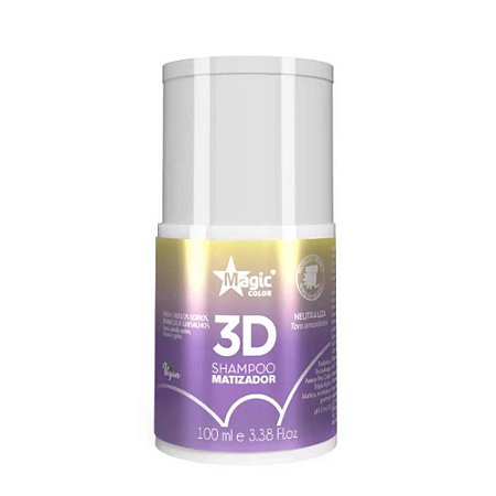 SHAMPOO MATIZADOR 3D TONS AMARELADOS 100ML MAGIC COLOR