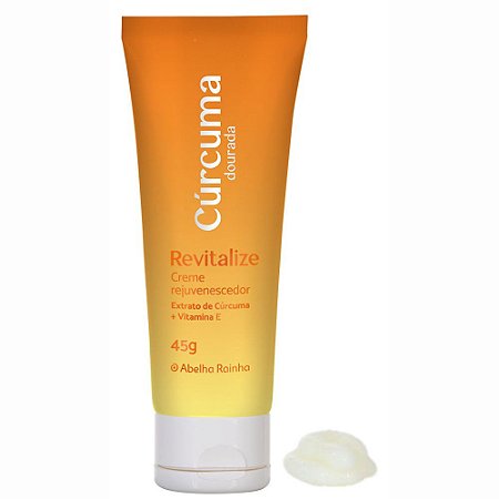 CREME FACIAL REVITALIZE COM EXTRATO DE CÚRCUMA 45G ABELHA RAINHA
