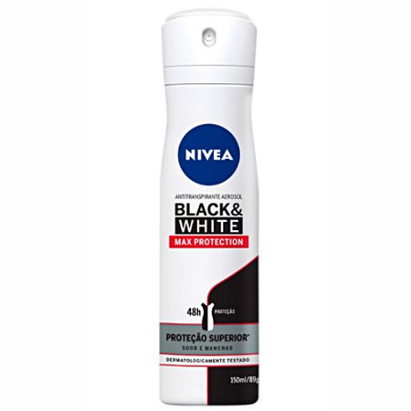 DESODORANTE AEROSOL BLACK & WHITE MAX PROTECTION 150ML NIVEA