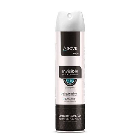 DESODORANTE AEROSOL INVISIBLE BLACK OR WHITE 48H MEN 150ML ABOVE