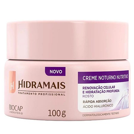CREME HIDRATANTE FACIAL NOTURNO NUTRITIVO 10903 100G HIDRAMAIS
