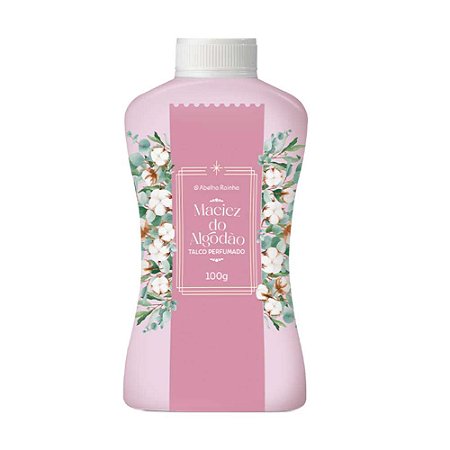 TALCO PERFUMADO PARA OS PÉS FLOR DE ALGODÃO 100G ABELHA RAINHA
