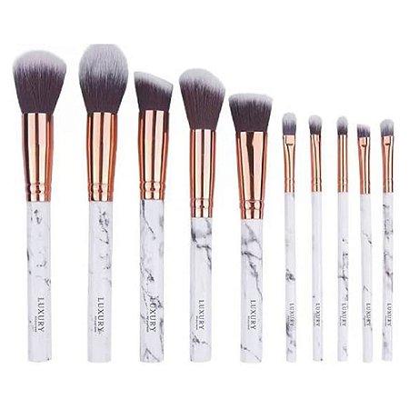 KIT 10 PINCÉIS FACIAIS MARBLE