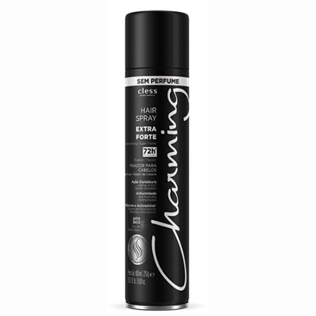 HAIR SPRAY CLESS FIXAÇÃO EXTRA FORTE SEM PERFUME 400ML CHARMING