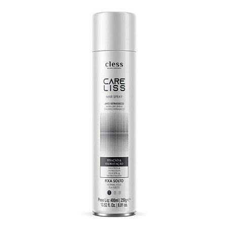 HAIR SPRAY CLESS JATO EXTRASSECO FIXAÇÃO E HIDRATAÇÃO 400ML CARE LISS