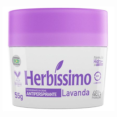 DESODORANTE EM CREME LAVANDA 55G HERBÍSSIMO