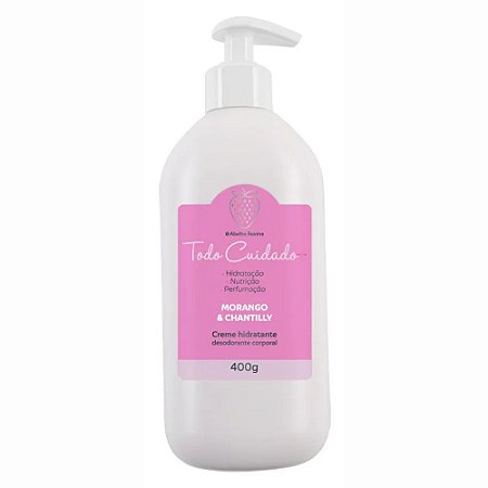 HIDRATANTE CORPORAL MORANGO E CHANTILLY 400G ABELHA RAINHA