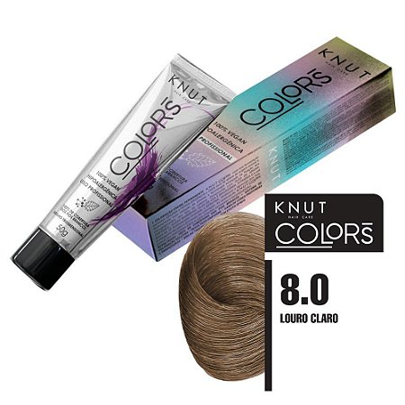 COLORAÇÃO EM CREME COLORS 8.0 LOURO CLARO 50G KNUT