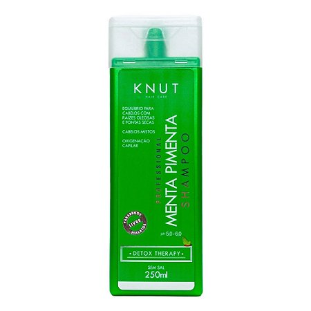 SHAMPOO MENTA PIMENTA DETOX THERAPY SEM SAL 250ML KNUT