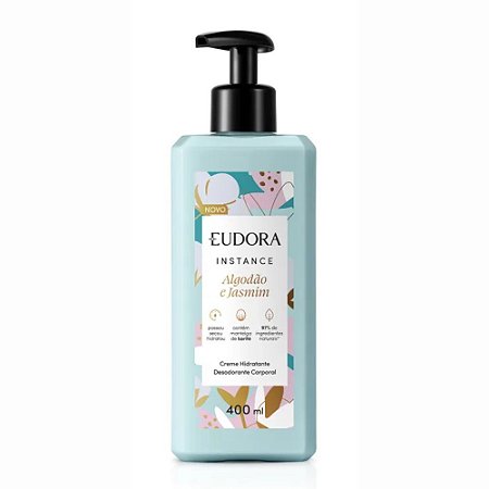 INSTANCE HIDRATANTE CORPORAL ALGODÃO E JASMIM 400ML EUDORA
