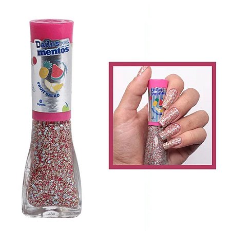 ESMALTE TOP COAT GLITTER FRUIT SALAD MENTOS DAILUS