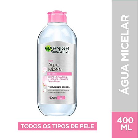 ÁGUA MICELAR TUDO EM 1 400ML GARNIER
