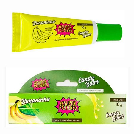 GLOSSY HIDRATANTE LABIAL CANDY BALM BANANINHA HLSP02 10G SUPER PODERES