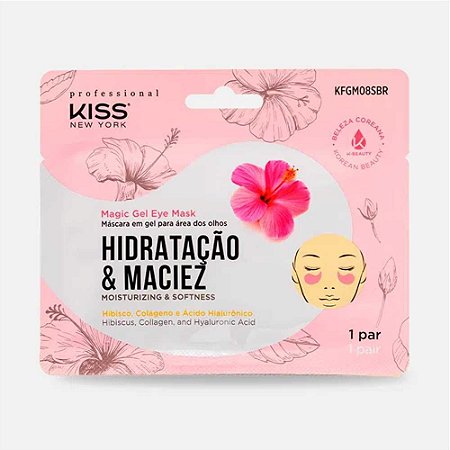 MÁSCARA DE GEL PARA ÁREA DOS OLHOS HIDRATAÇÃO E MACIEZ KISS NEW YORK