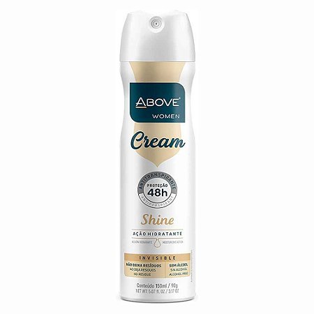 DESODORANTE AEROSOL CREAM INVISIBLE SHINE 150ML ABOVE
