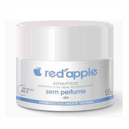 DESODORANTE EM CREME ANTITRANSPIRANTE SEM PERFUME 55G RED APPLE