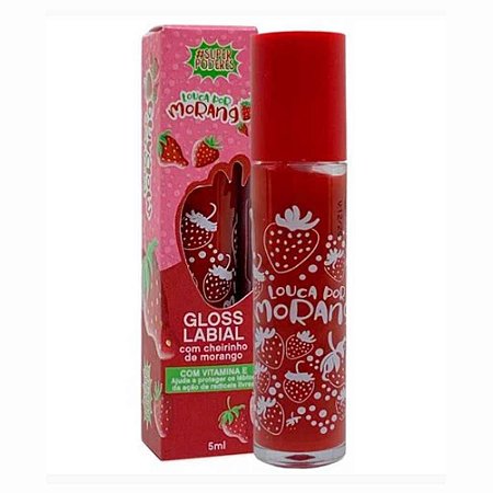 GLOSS LABIAL CHEIRINHO DE MORANGO 5ML SUPER PODERES