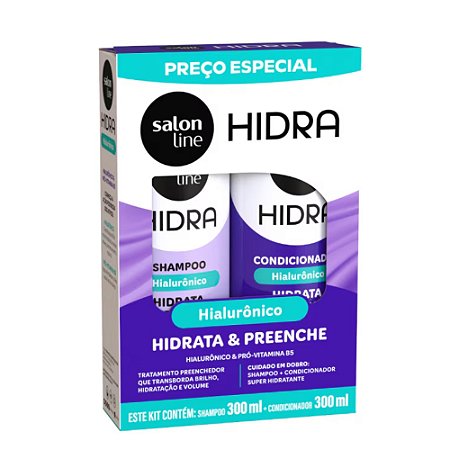 KIT SHAMP + CONDIC HIDRA HIALURÔNICO 30562 SALON LINE