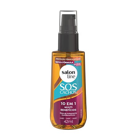 ÓLEO DE TRATAMENTO 10 EM 1 S.O.S CACHOS 42ML 32259 SALON LINE