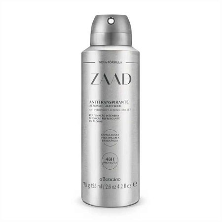 DESODORANTE ANTITRANSPIRANTE JATO SECO ZAAD 125ML OBOTICÁRIO