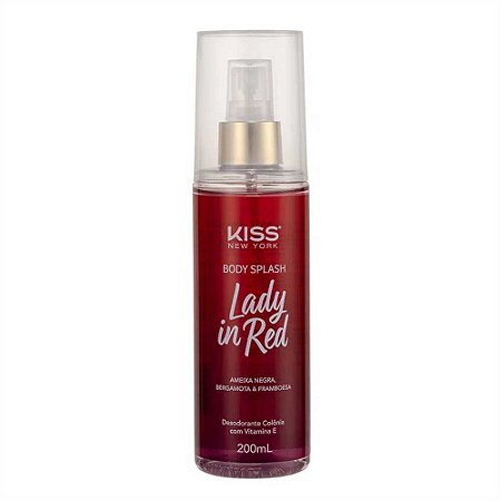 BODY SPLASH LADY IN RED 200ML KISS NEW YORK