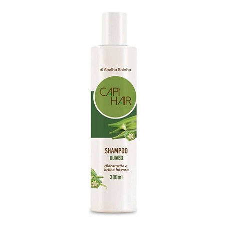 CAPI HAIR SHAMPOO QUIABO HIDRATAÇÃO E BRILHO INTENSO 300ML ABELHA RAINHA