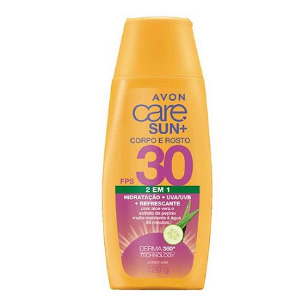 PROTETOR SOLAR AVONCARE FPS 30 ROSTO E CORPO 2 EM 1 120G