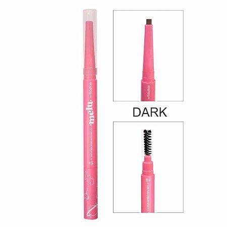 LÁPIS PARA SOBRANCELHAS 2 EM 1 MELU 03 DARK RR-2403-3 RUBY ROSE