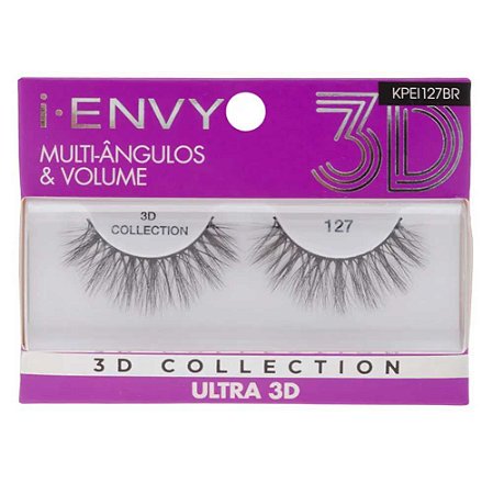 CÍLIOS POSTIÇOS 3D COLLECTION i-ENVY ULTRA 127 KISS NEW YORK