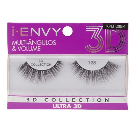 CÍLIOS POSTIÇOS 3D COLLECTION i-ENVY ULTRA 128 KISS NEW YORK