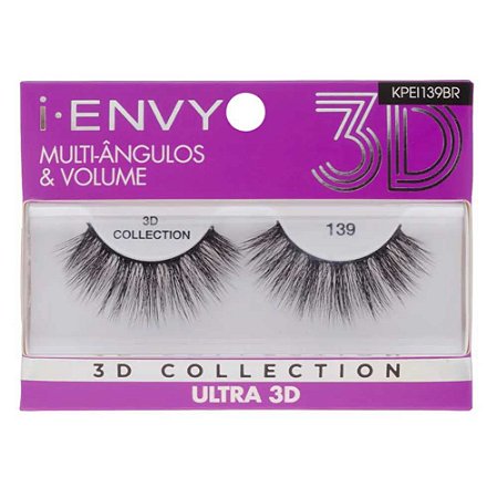 CÍLIOS POSTIÇOS 3D COLLECTION i-ENVY ULTRA 139 KISS NEW YORK