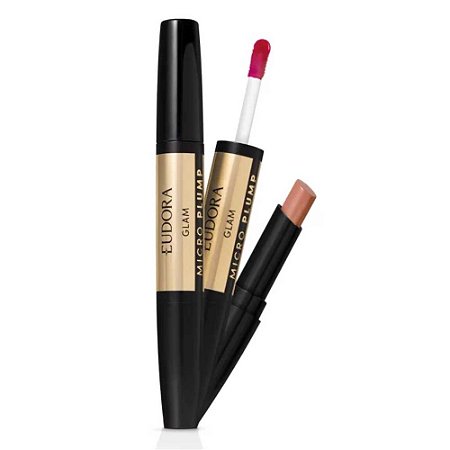 BATOM DUO MICRO PLUMP AVELÃ MAGNIFICO GLAM EUDORA
