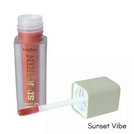GLOSS LABIAL SILK SKIN DREAMY LIPS SUNSET VIBE HB-F7200-5 RUBY ROSE