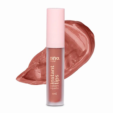 BATOM LÍQUIDO INSTANT LIPS ESSÊNCIA NINA MAKEUP