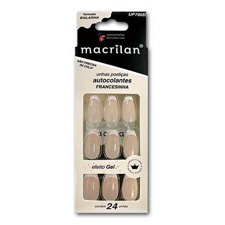 UNHAS POSTIÇAS AUTOCOLANTES FRANCESINHA UP706B  MACRILAN