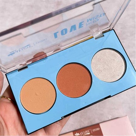 TRIO DE CONTORNO, BLUSH E ILUMINADOR 03 LOVE MAX LOVE