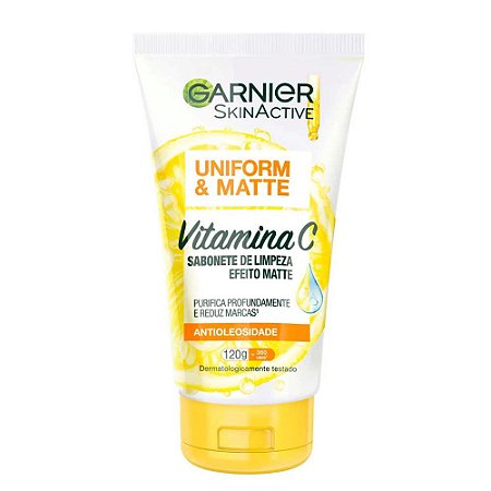SABONETE DE LIMPEZA EFEITO MATTE VITAMINA C 120G GARNIER