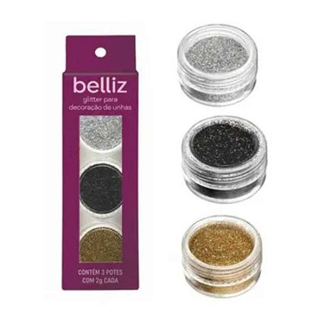 GLITTER PARA DECORAÇÃO DE UNHAS 1828 BELLIZ
