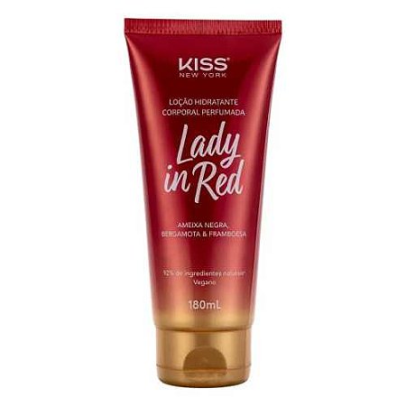 LOÇÃO CORPORAL LADY IN RED 180ML KISS NEW YORK