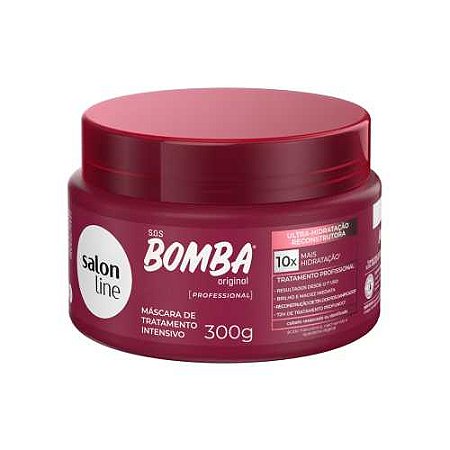 MÁSCARA CAPILAR S.O.S BOMBA ULTRA-HIDRATAÇÃO RECONSTRUTORA 300G 32421 SALON LINE