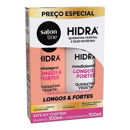 KIT SHAMP+COND HIDRA QUERATINA E ÓLEO DE RÍCINO 32429 SALON LINE
