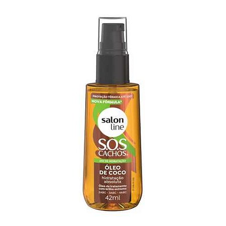ÓLEO DE COCO HIDRATAÇÃO ABSOLUTA SOS CACHOS 42ML 32136 SALON LINE