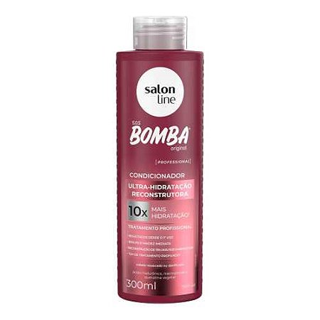 CONDICIONADOR ULTRA HIDRATAÇÃO RECONSTRUTORA SOS BOMBA 300ML 32420 SALON LINE
