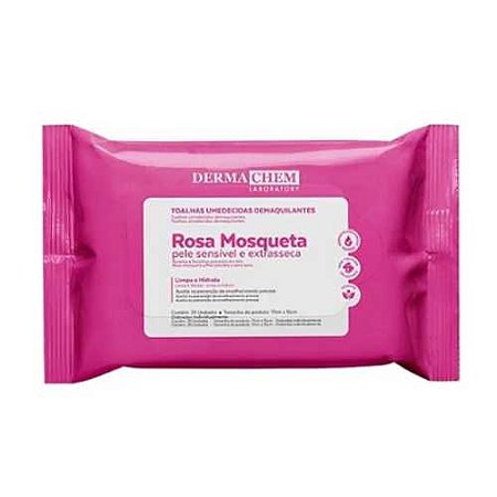 LENÇO DEMAQUILANTE ROSA MOSQUETA DERMACHEM