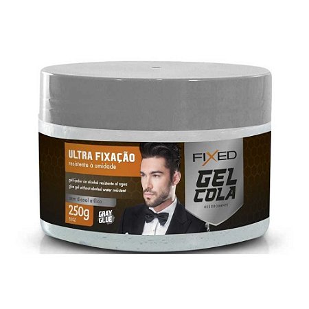 GEL FIXADOR ULTRA FIXAÇÃO GEL COLA TRANSPARENTE 250G FIXED