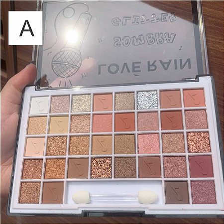 PALETA DE SOMBRAS E GLITTER LR9197 LOVÉ RAIN