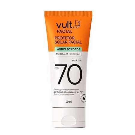 PROTETOR SOLAR FACIAL ANTIOLEOSIDADE FPS 70 40ML VULT