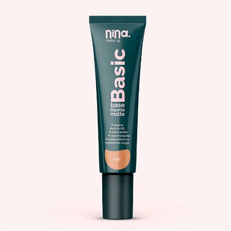 BASE LÍQUIDA MATTE BASIC COR 3 NINA MAKEUP